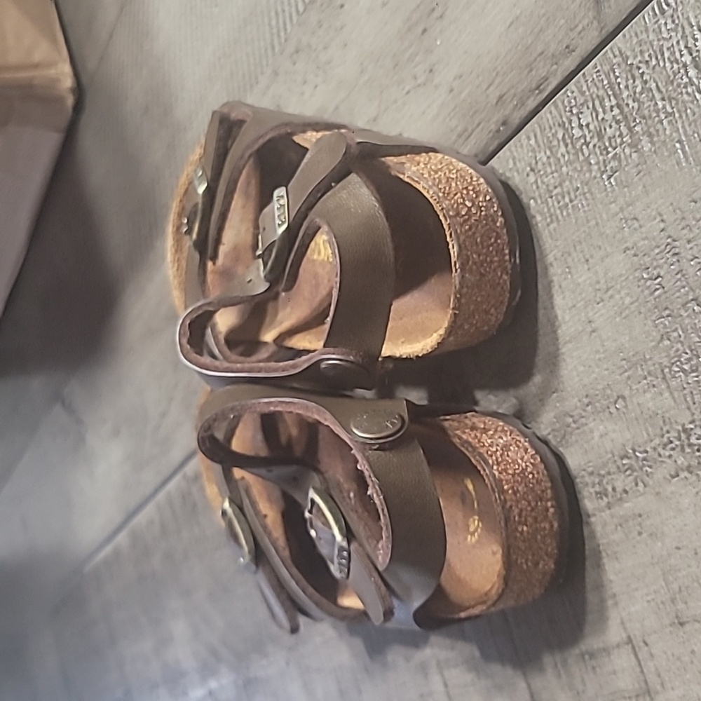 Birkenstock Brown Rio Kid Sandals Size 27 Or 9-9.5 Toddler - Picture 9 of 9
